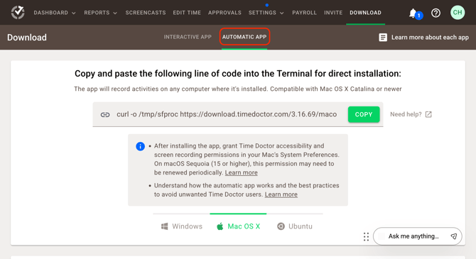 Automatic App Download