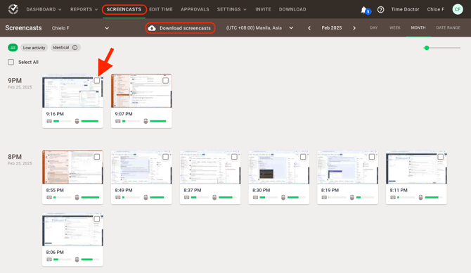 Individual Screenshot Download