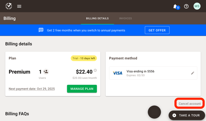 New Billing Page UI