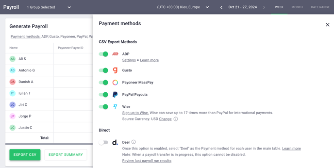 Payment Methods