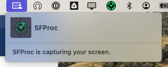 SFProc Screen capturing notification