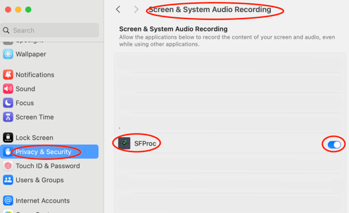 SFProc screen recording
