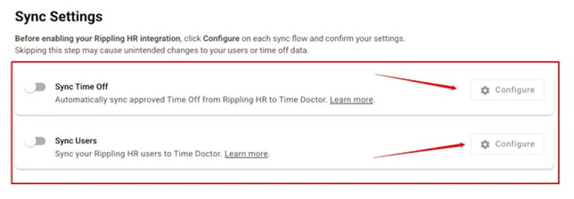 Sync Settings
