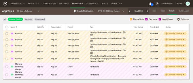 approvals