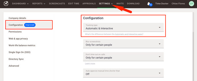 configuration