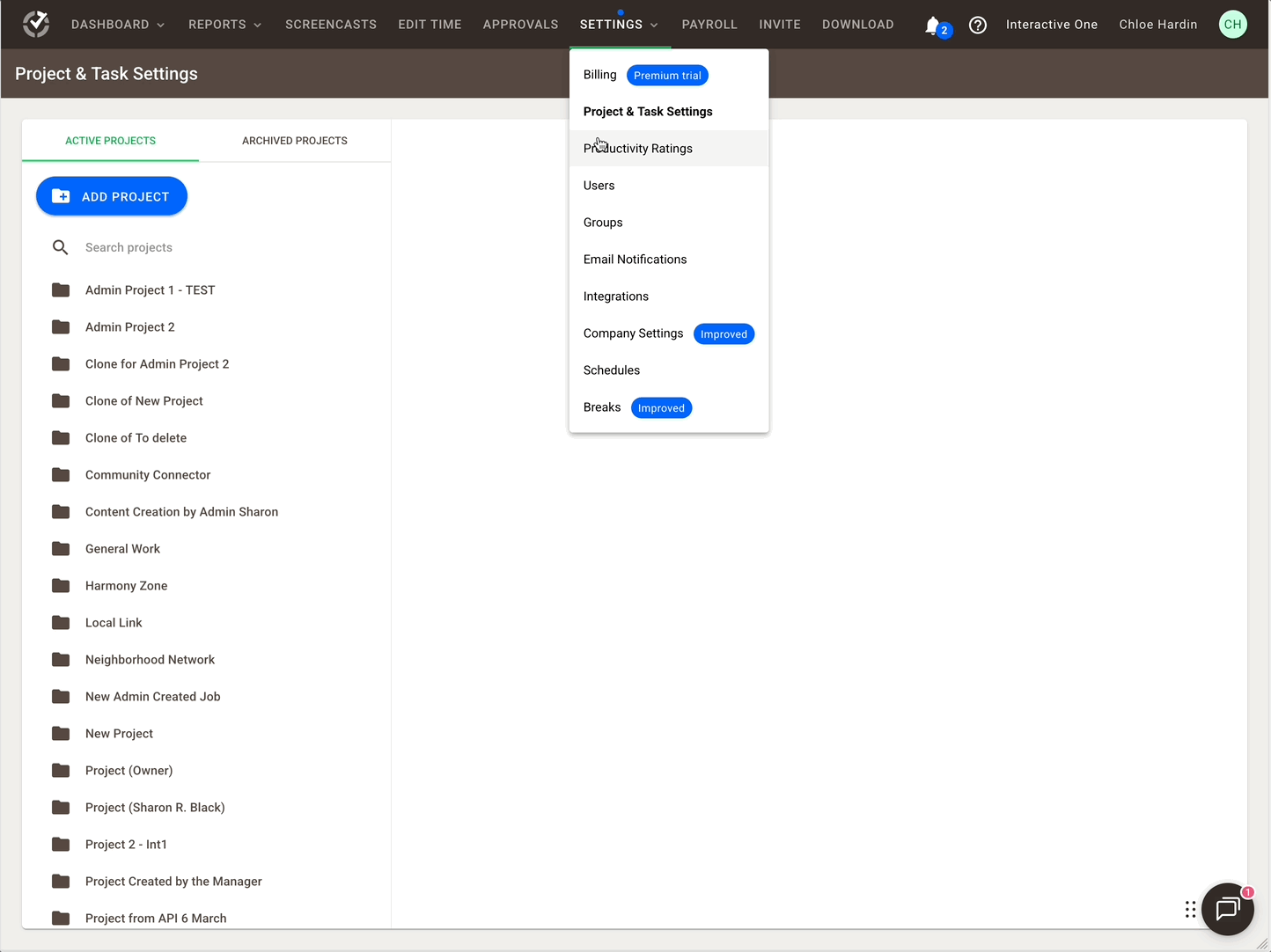 create proj