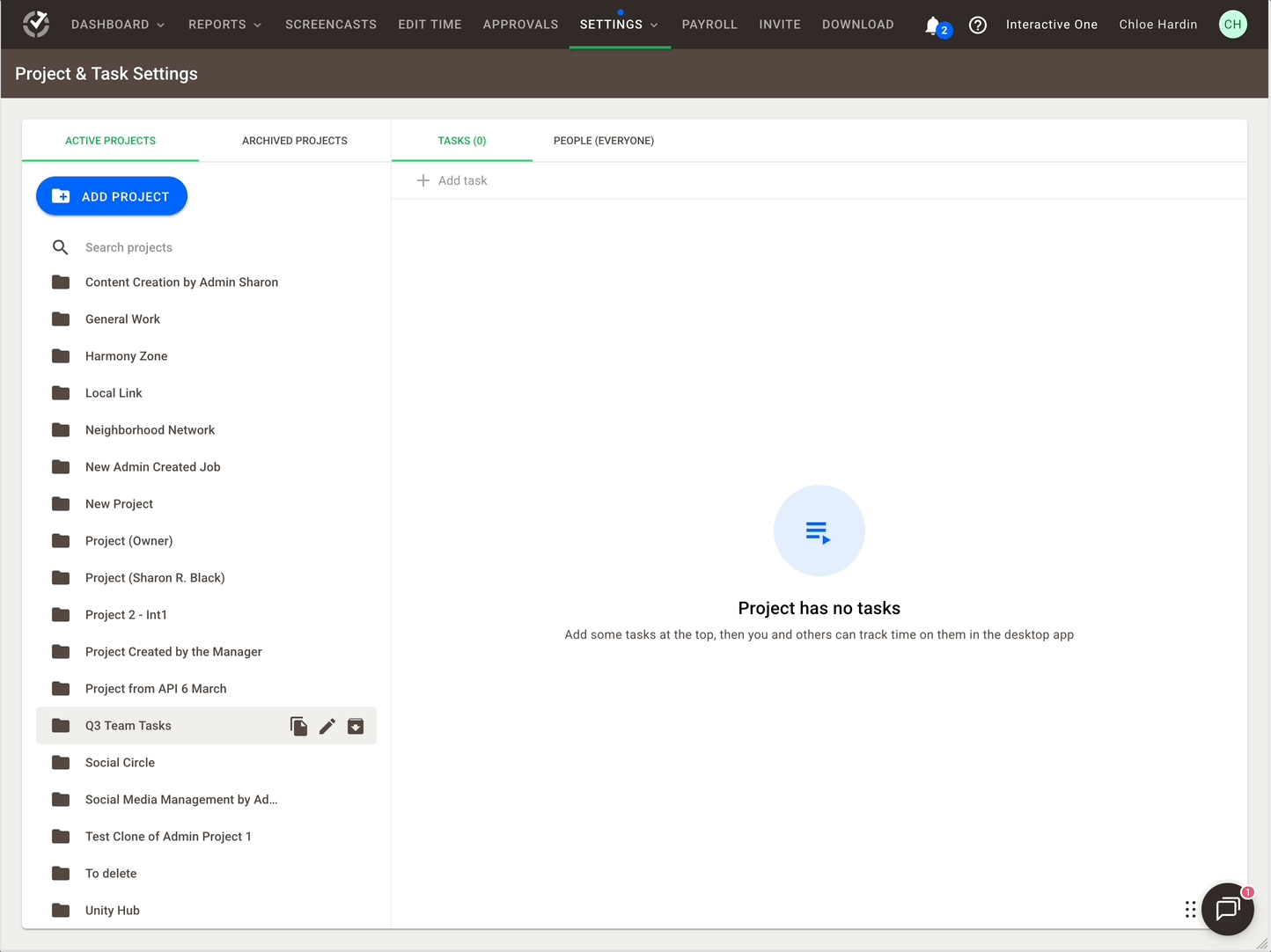 create tasks