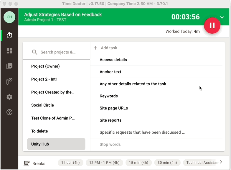 starred tasks