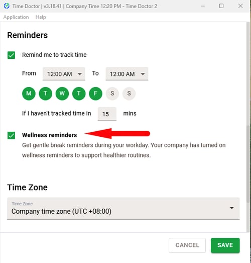 wellness reminder - Windows OS